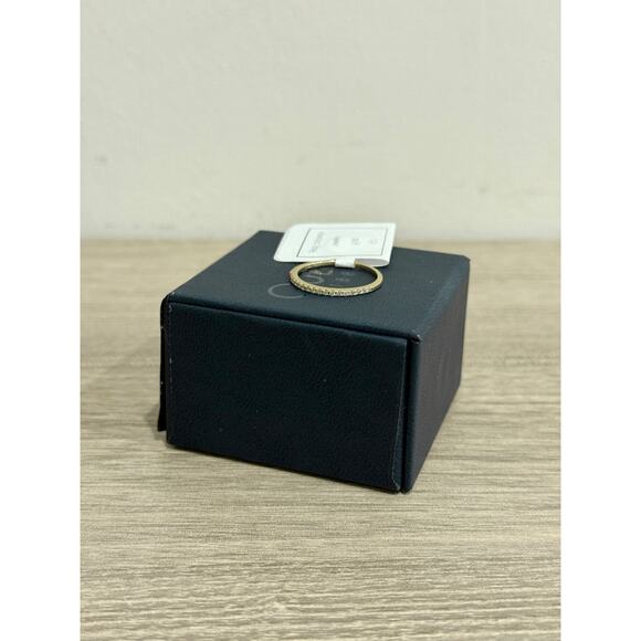 Ring Concierge Stackable Pave Diamond Ring 14k Yellow Gold Women's Size 8.5 - Picture 4 of 7